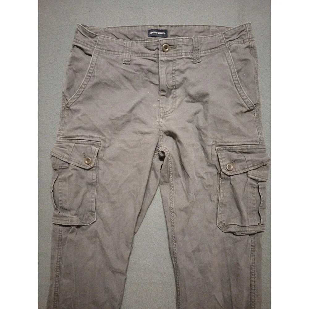St Johns Bay Comfort Stretch Cargo Pants Size 32 X 32 Gray